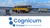 Vlieland strand en Cognicum logo